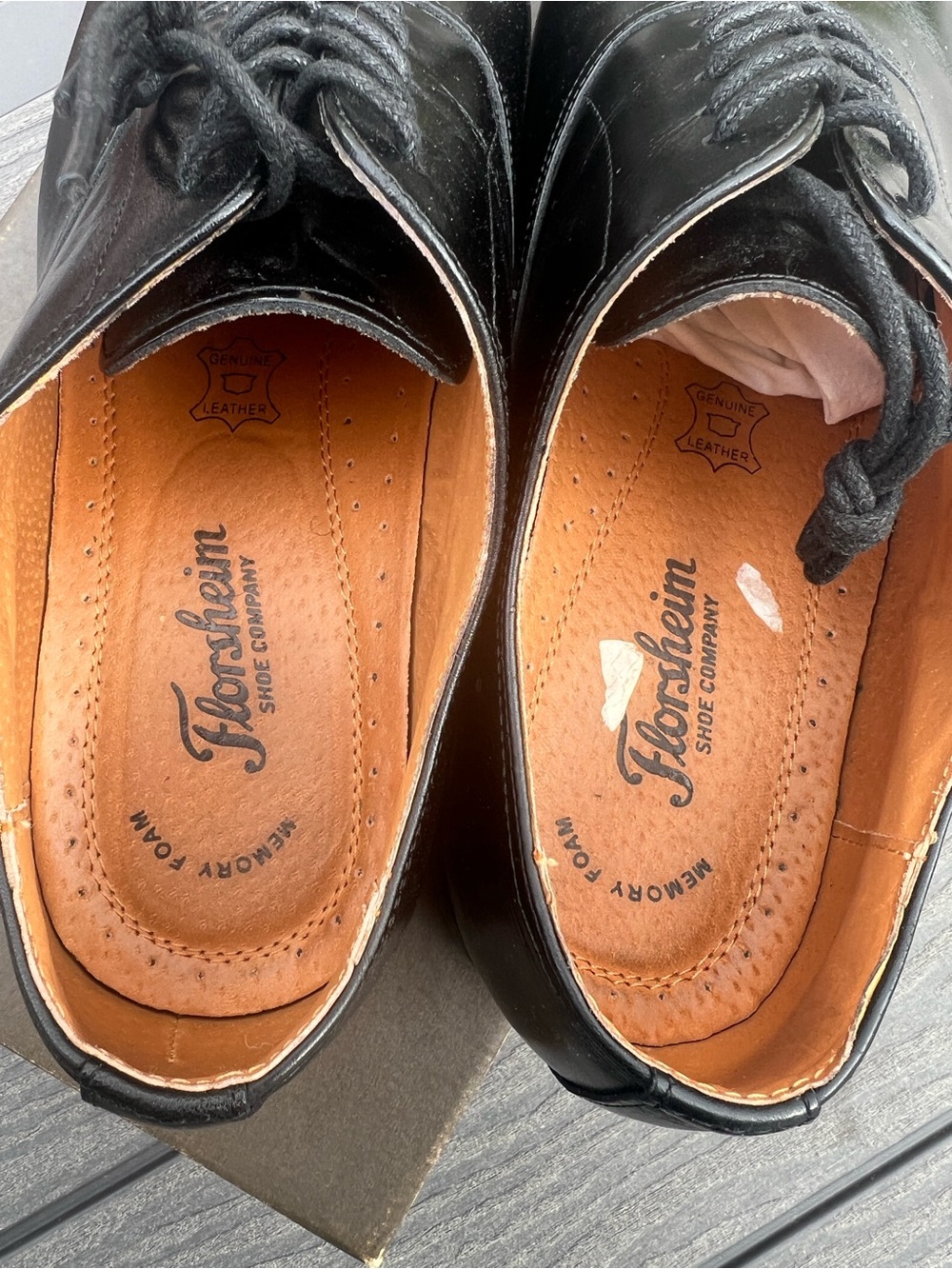 Florsheim Mens Black Cap Toe Dress Shoes Sz 10.5 D - Picture 3 of 9